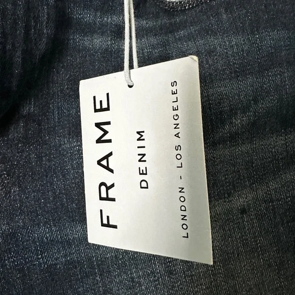 Frame Denim Women's Le Nouveau Straight Deep Indigo Ankle Jeans Size 32 - Picture 2 of 10